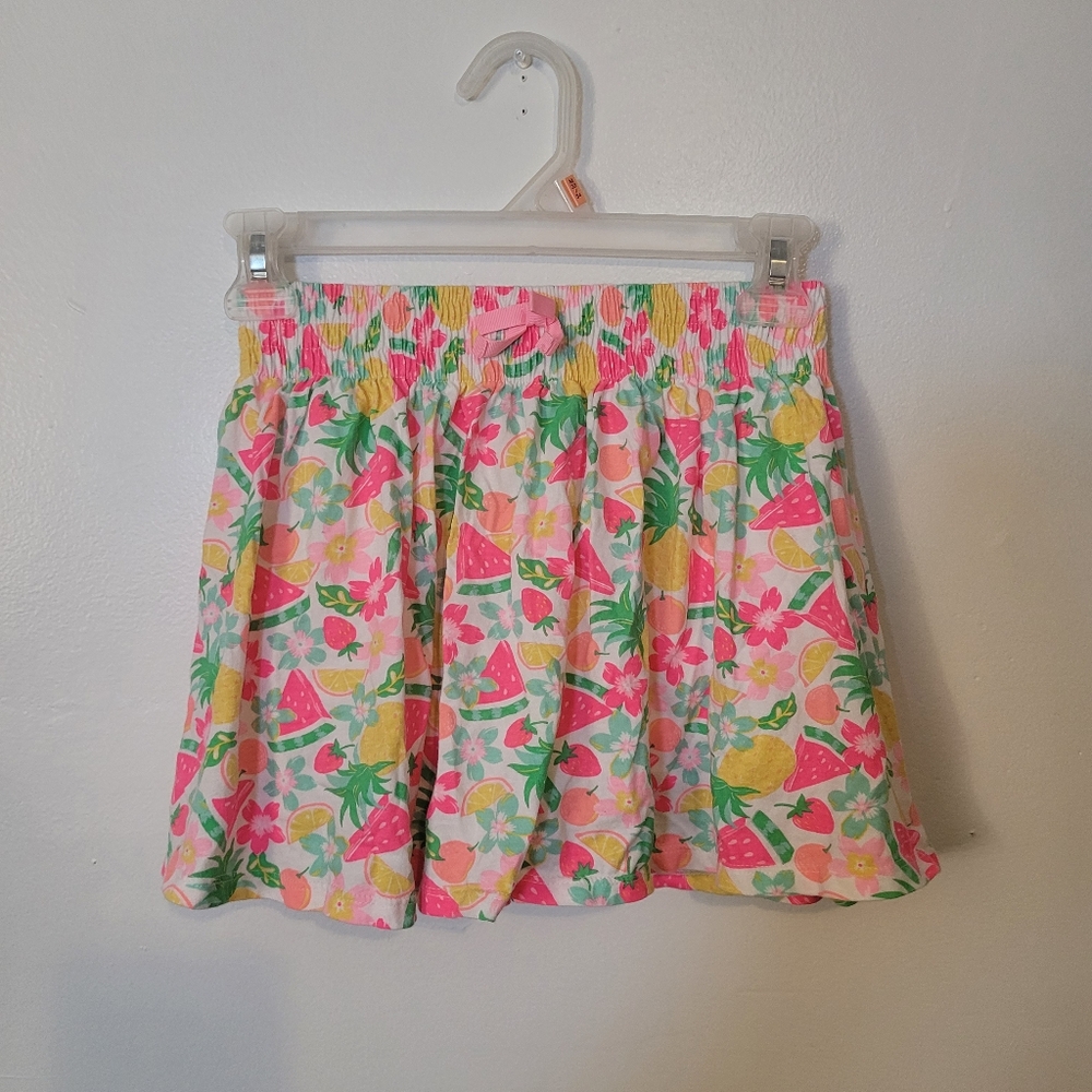 4/$10 Isaac Mizrahi Floral Fruit Print Girls Skort Size 10